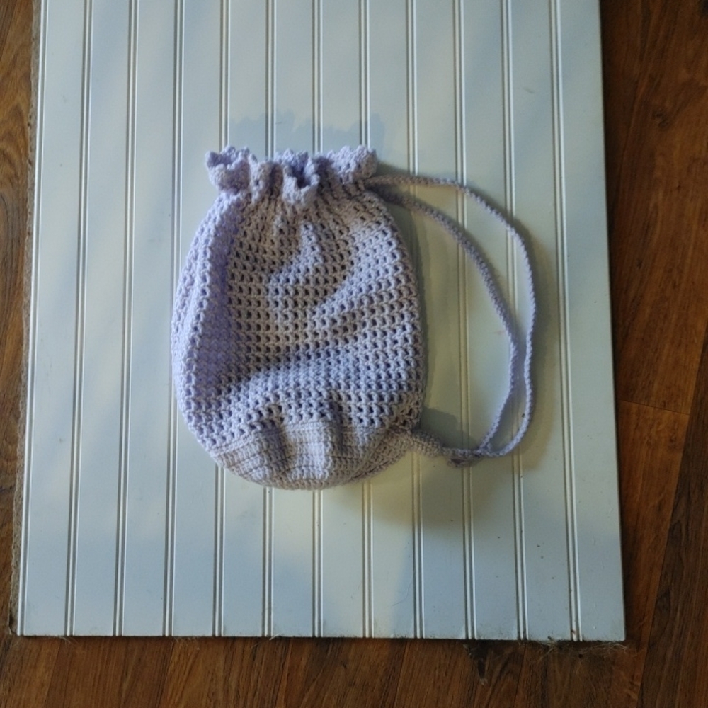 Lavender Crochet Crossbody Bag